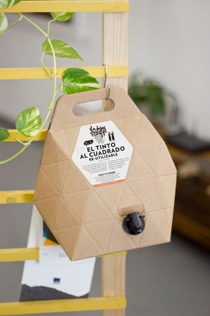 Example of cardboard packaging being used for sustainable efforts