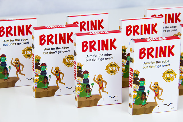 Custom packaging for the Brink card game.