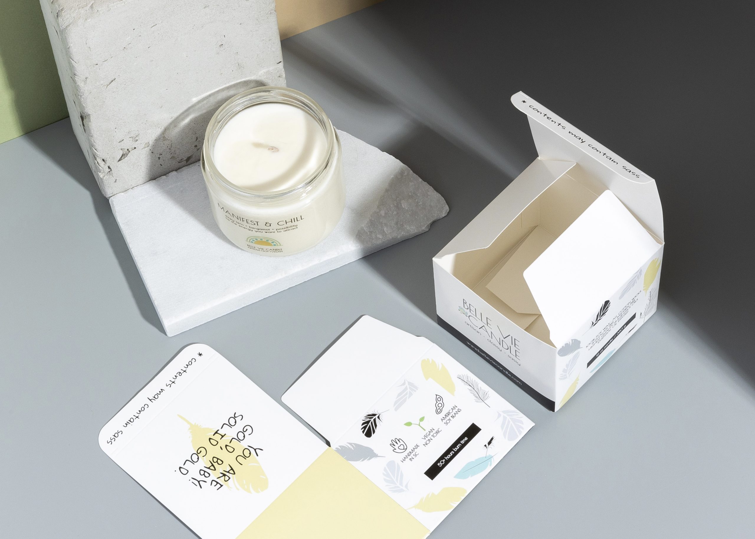 Skincare Packaging Prototype In A Fresh And Simple Environment