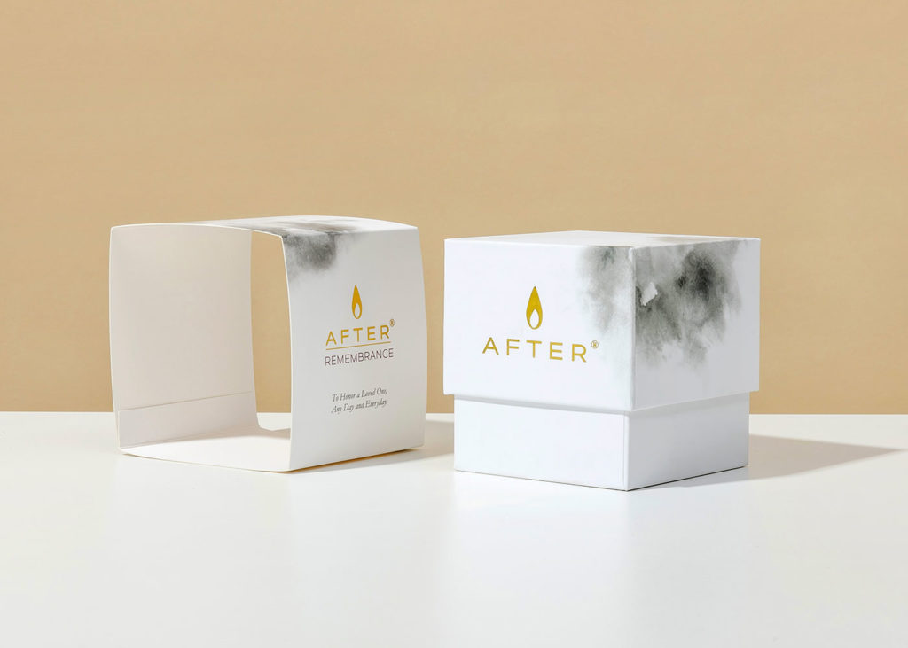 Example of candle packaging sleeve