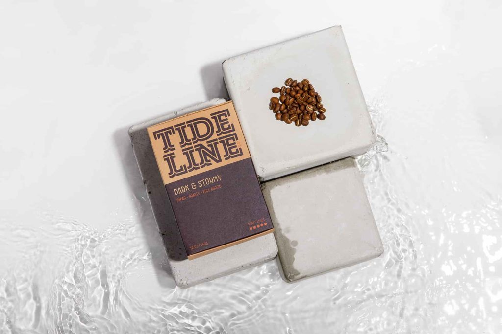 tideline coffee and beans on water
