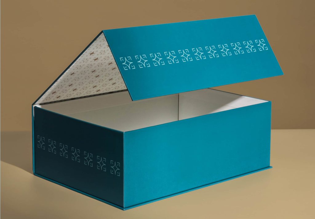 Magnetic closure boxes as a type of rigid packaging.