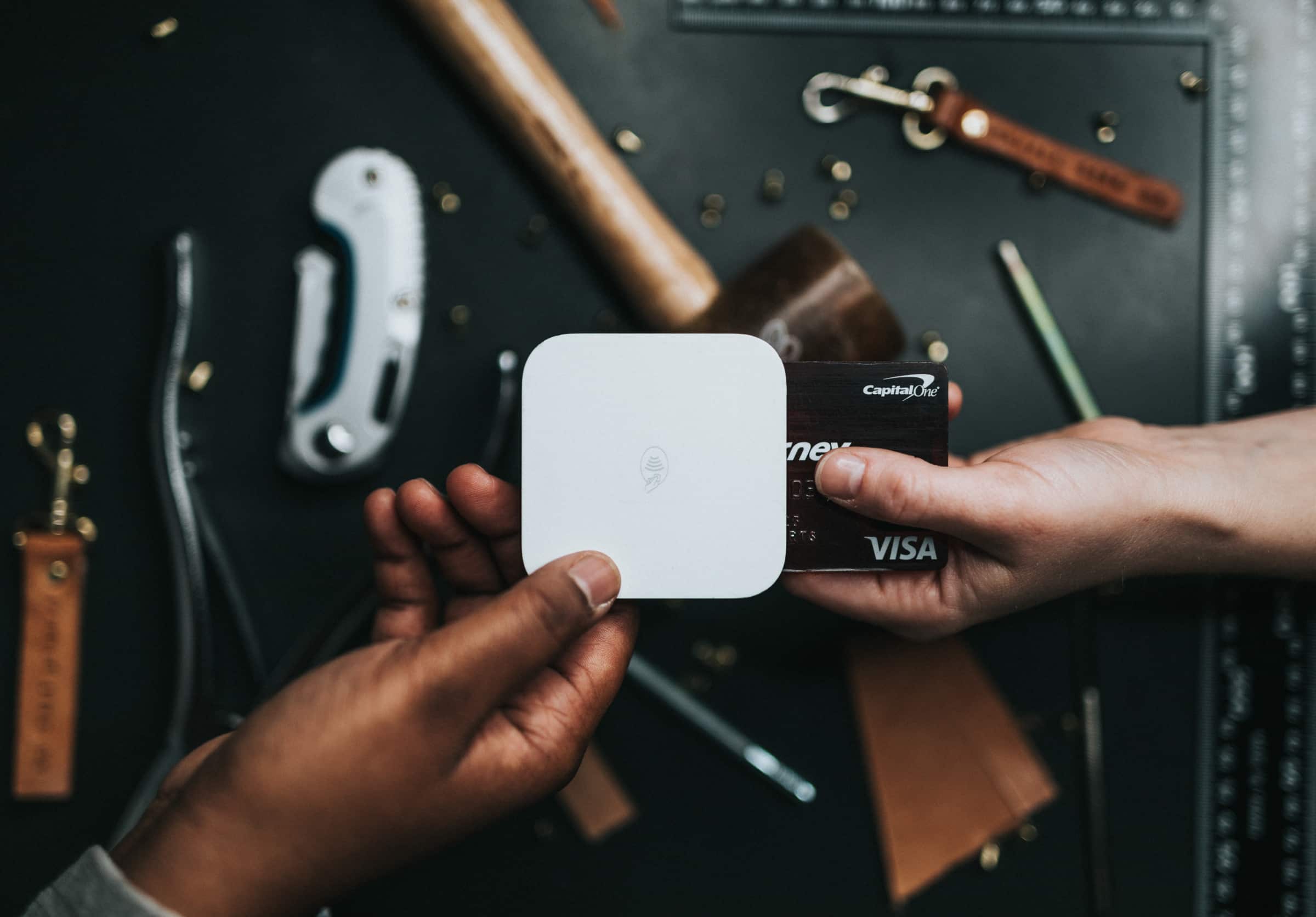 customer purchasing through square and credit card