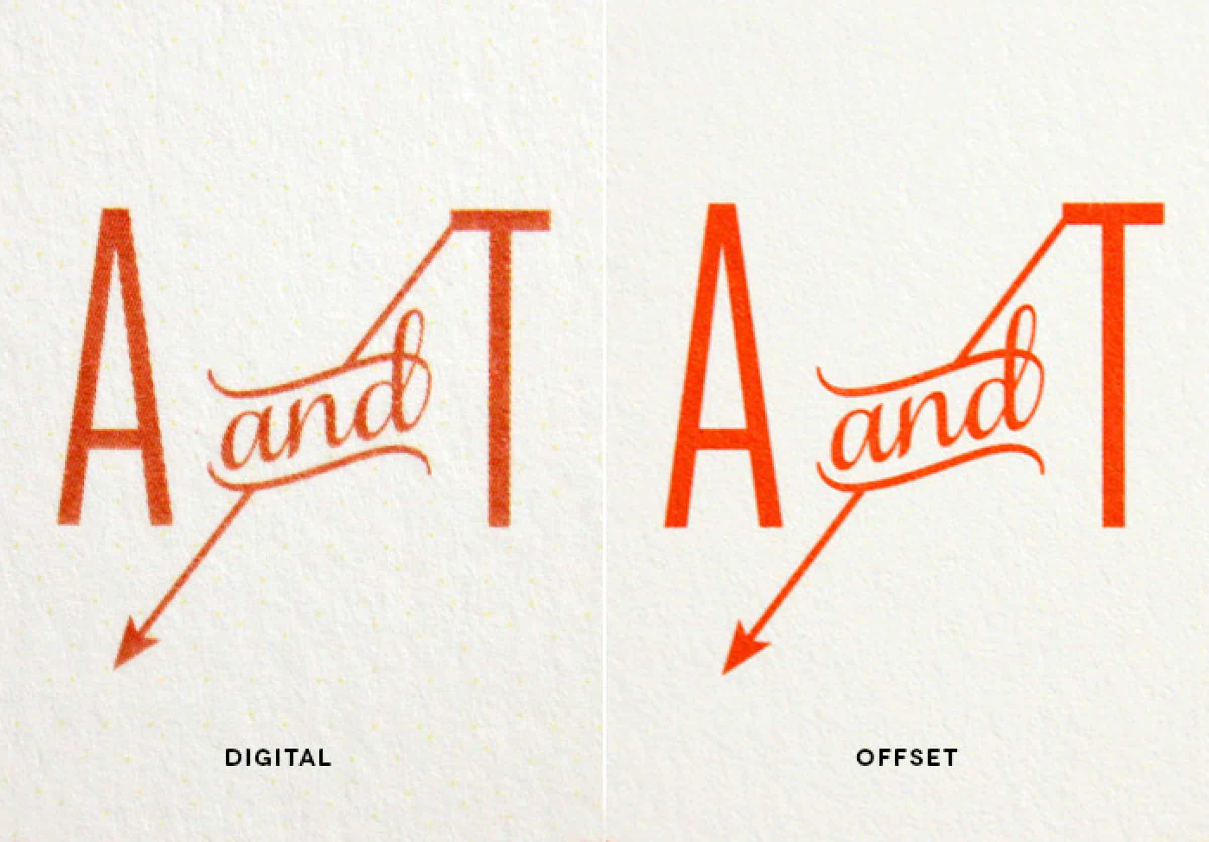 Digital vs offset printing on paper comparsion. 