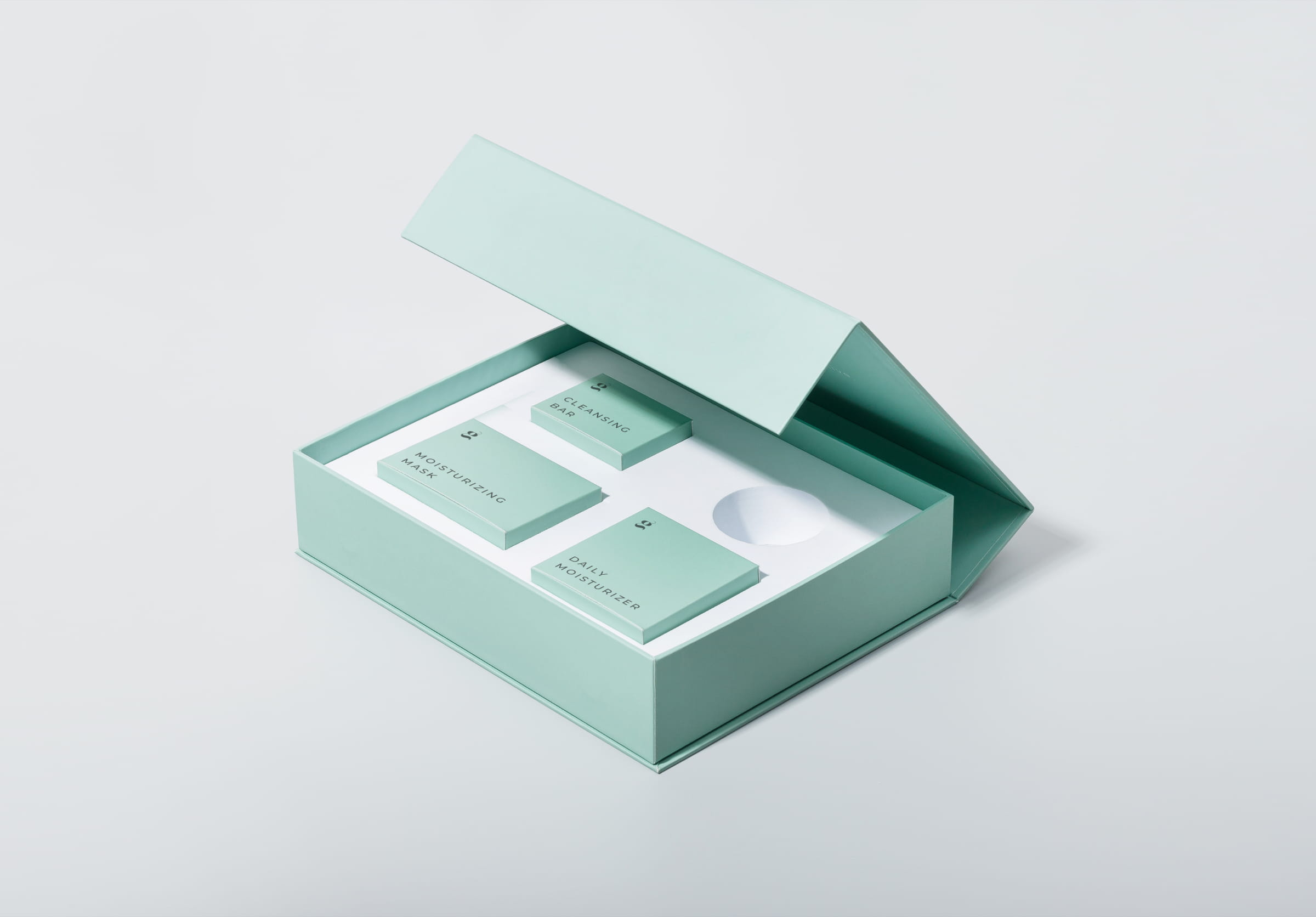 mint rigid box gift set with insert