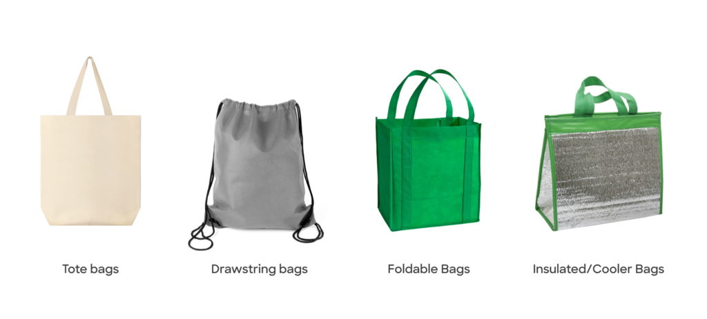 Types of reusable bags